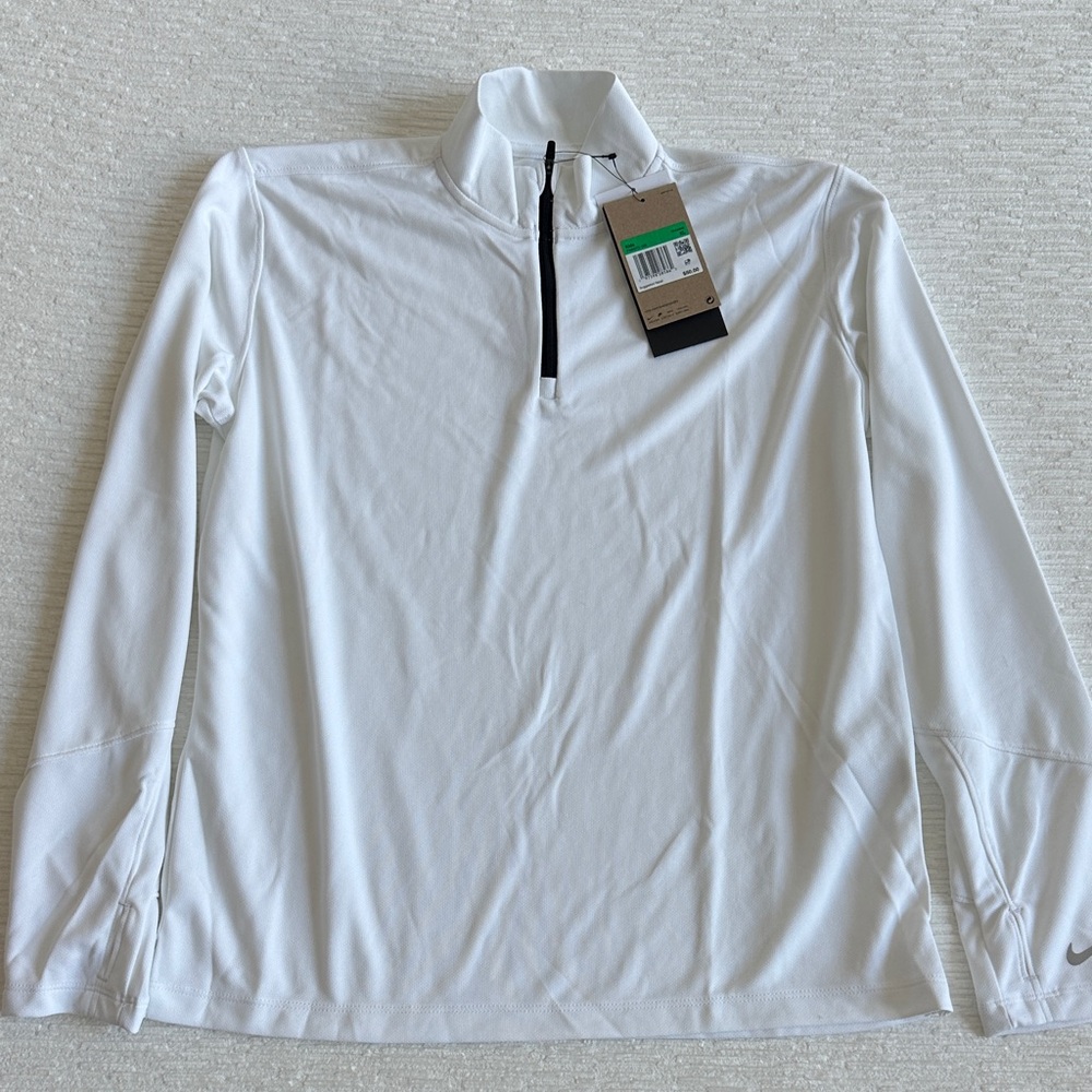 Kids XL White Quarter-Zip Long Sleeve Dri-Fit Training Shirt NWT